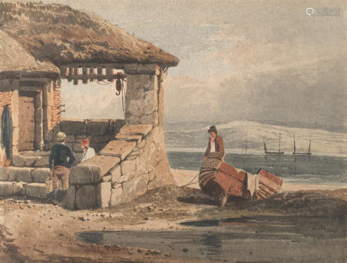 Samuel Prout, FSA, OWS (British, 1783-1852) Fisherman near Plymouth