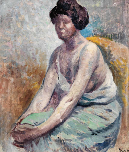 Maximilien Luce (French, 1858-1941) Portrait d'Ambroisine