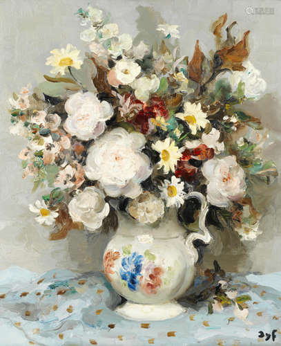 Marcel Dyf (French, 1899-1985) Roses et anthémis