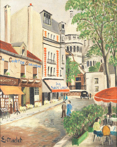 Elisée Maclet (French, 1881-1962) La Place du Tertre, Monmatre