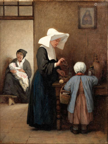 Henriette (Sophie) Bouteiller Browne (French, 1829-1901) The little invalid