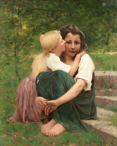 François Alfred Delobbe (French, 1835-1920) Les deux soeurs