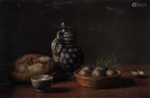 Jan Hendrik Eversen (Dutch, 1906-1995) Still life with a bowl of eggs