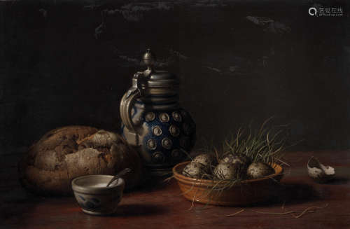 Jan Hendrik Eversen (Dutch, 1906-1995) Still life with a bowl of eggs