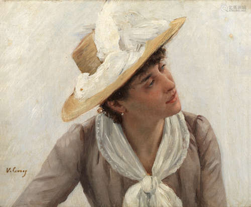 Vittorio Matteo Corcos (Italian, 1859-1933) Portrait of a lady