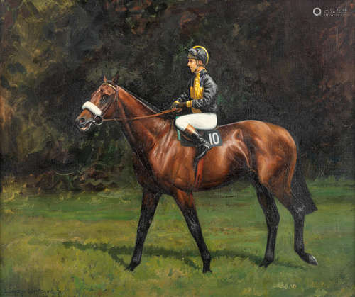 Leesa Sandys Lumsdaine (British, 1936-1985) Mill Reef and Geoff Lewis