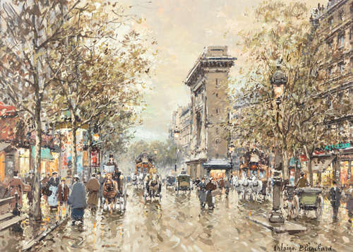 Antoine Blanchard (French, 1910-1988) Porte St. Denis, Paris