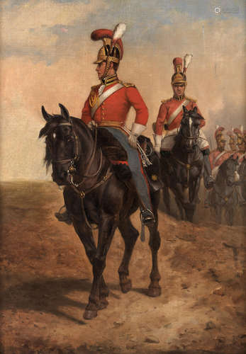 Richard Beavis (British, 1824-1896) 2nd Life Guards at Waterloo