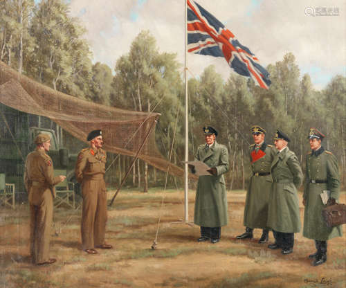 Conrad Leigh (British, born 1883) Surrender at Lüneberg Heath, 4 May 1945