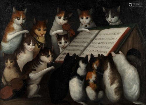 Naïve School, 19th century Cat chorus