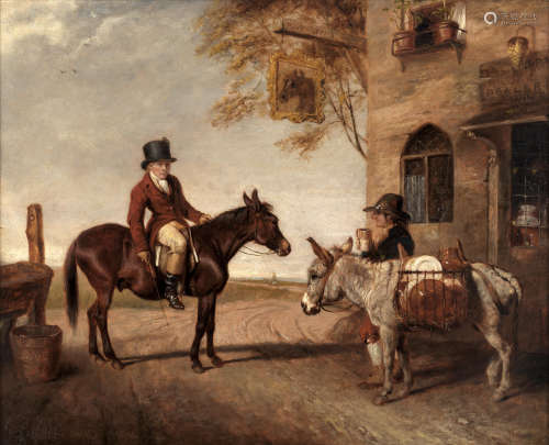 Abraham Cooper (British, 1787-1868) 'A Mule (the Property of Lord Holland) - and an Ass'