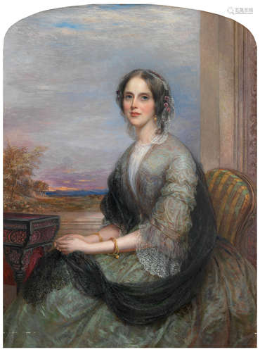 George Richmond, RA (British, 1809-1896) Portrait of Elizabeth Winthrop