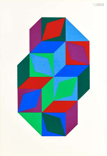 Victor Vasarely (1906-1997) Maeght- Tridium