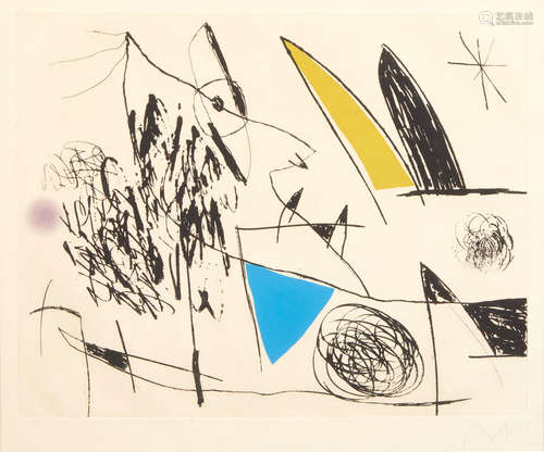 Joan Miró (1893-1983) Plate VII from Série Mallorca