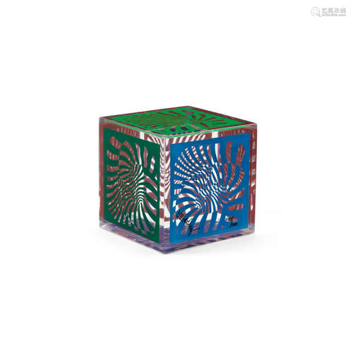 Victor Vasarely (1906-1997) Cube aux Zèbre