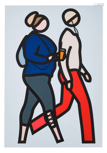 Julian Opie (born 1958) New York Couple 8, from New York Couples