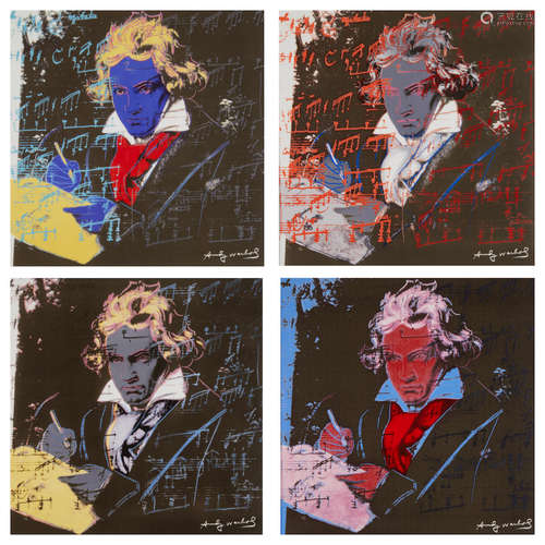 After Andy Warhol (1928-1987) Ludwig van Beethoven (4 works)