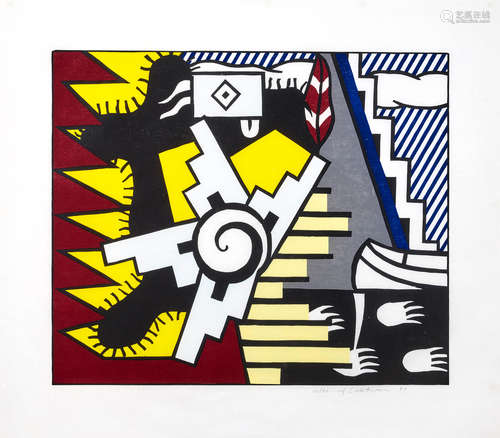 Roy Lichtenstein (1923-1997) American Indian Theme II, from the American Indian Theme series