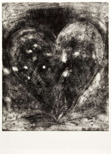 Jim Dine (born 1935) Etching Heart