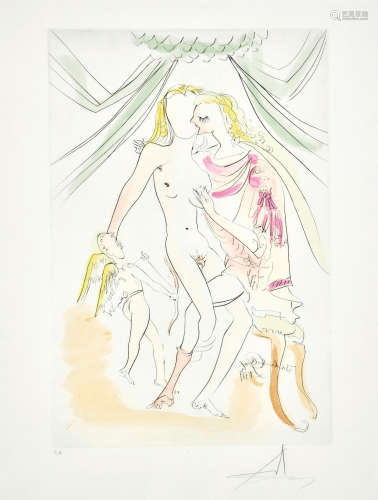 Salvador Dalí (1904-1989) Venus, Mars and Cupid (Venus, Mars et Cupidon) from Suite mythologique nouvelle