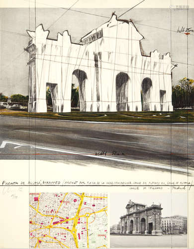 Christo & Jeanne-Claude (1935-2020; 1935-2009) Puerta de Alcalá, Wrapped, Project for Madrid