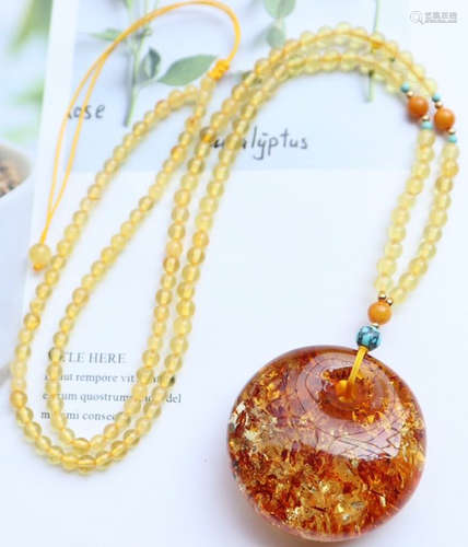 A BALTIC SEA AMBER PENDANT