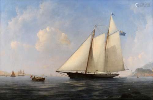 Charles Henry Seaforth (British, 1801-died after 1859) A schooner of the Royal Western Yacht Club...