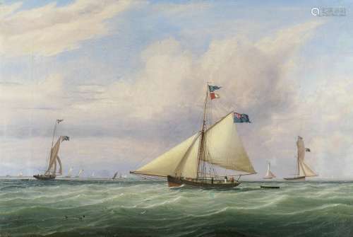 William Clark of Greenock (British, 1803-1883) A cutter of the Royal Northern Yacht Club in the F...