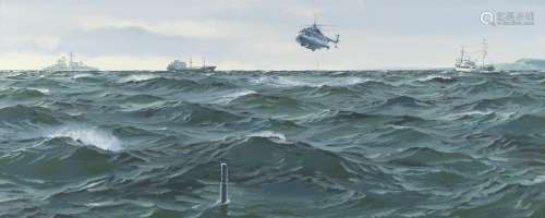 Geoffrey William Hunt (British, born 1948) Joint exercises in coastal waters