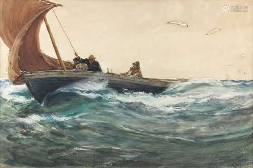 Charles Napier Hemy, RA RWS (British, 1841-1917) 'In the Trough of the Sea'