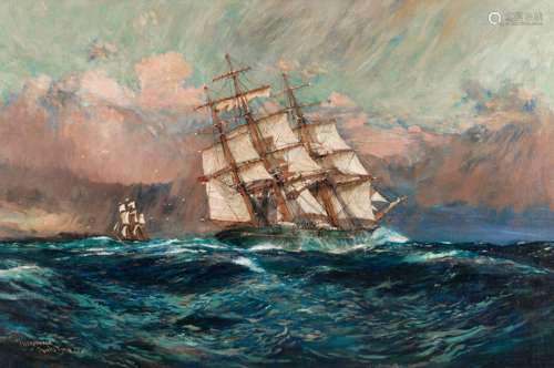 Charles Edward Dixon (British, 1872-1934) The clipper ship Thermopylae