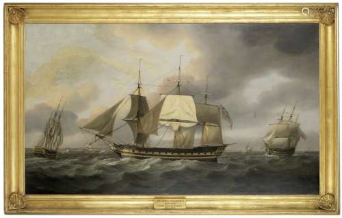 Thomas Luny (St Ewe 1759-1837 Teignmouth) The East Indiaman Belvedere in three positions off Port...