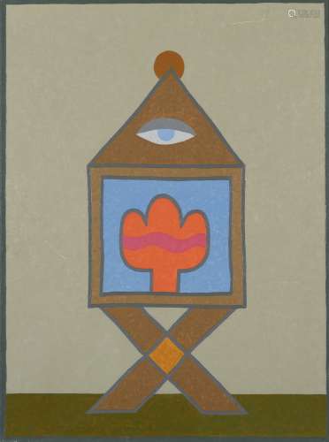 Alexis Akrithakis (Greek, 1939-1994) Shrine 80 x 60 cm.