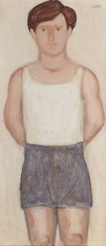 Diamantis Diamantopoulos (Greek, 1914-1995) Young athlete 65 x 28.5 cm.