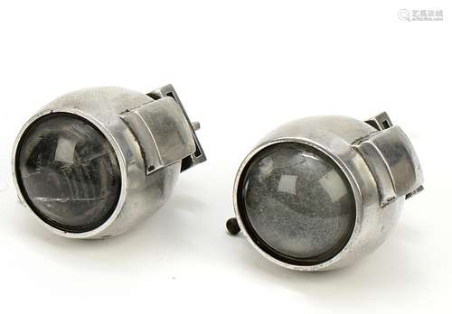 A rare pair of TWR acetylene sidelights, British, 1920s,