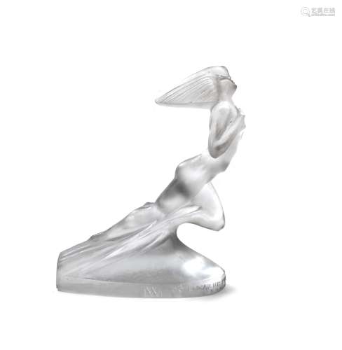 A rare Rene Lalique 'Cote D'Azur Pullman Express' Trophy glass statuette, French, dated 9 Decembr...