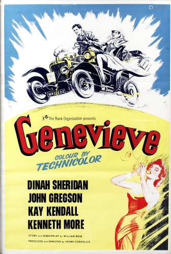 A 'Genevieve' film poster, British, 1953,