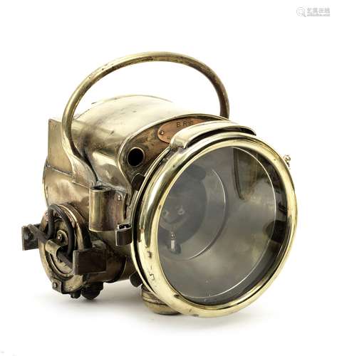 A BRC Alpha No.10 self generating acetylene headlamp,