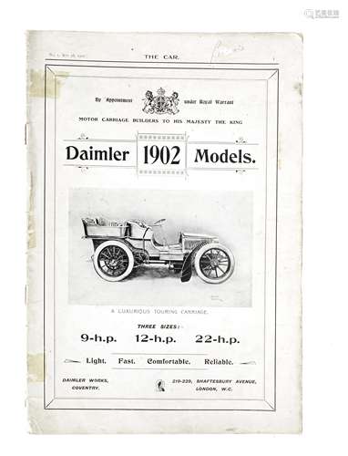 The Car Illustrated; first issue Volume I No.1, 28th May 1902,