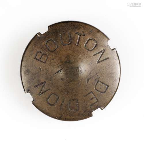 A De Dion Bouton bronze hub cap, circa 1900,