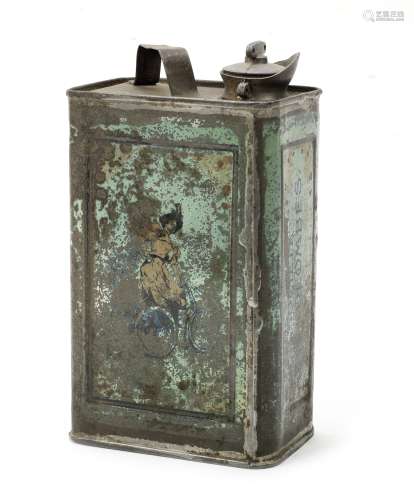 An early De Dion Bouton 'Huile D' oil can, French,