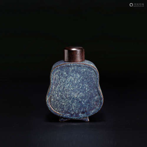 18-19世纪宜兴紫砂均釉茶叶罐