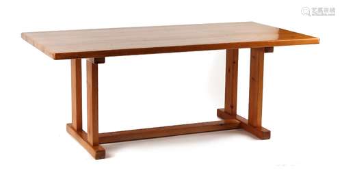 Property of a lady - a modern pine refectory table, 71.5ins. (182cms.) wide.