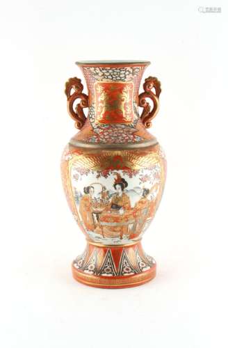 Property of a lady - a late 19th / early 20th century Japanese Kutani vase, six character mark to