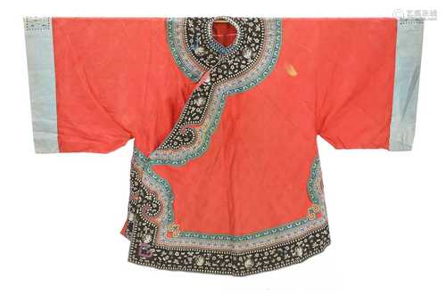 A Chinese embroidered robe,