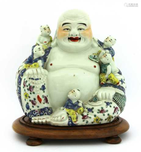 A Chinese famille rose Budai,