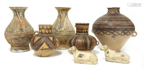 A collection of earthenware items