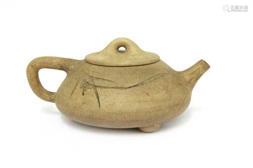 A Chinese zisha teapot and cover,