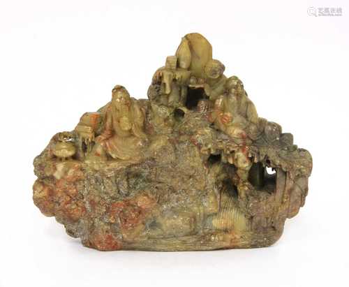 A Chinese soapstone carving,