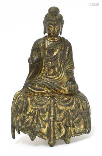 A Chinese bronze Buddha,